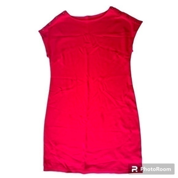 TALBOTS | WOMENS TALBOTS CAROLINA TULIP PINK DRESS + SHOULDER BUTTON ACCENTS, LP - Picture 1 of 4